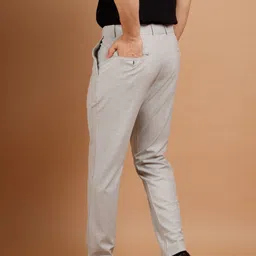 Muffynn Men Checked Smart Easy Wash Trousers image 5