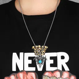 Roadster Silver-Plated Oval Pendants with Chains image 2