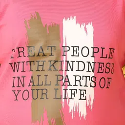 V-Mart Girls Typography Printed Round Neck Cotton T-shirt image 3