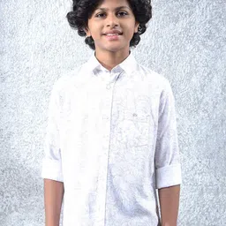 Crimsoune Club Boys Floral Printed Spread Collar Casual Shirt-image-45