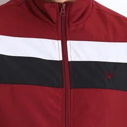 Allen Solly Men Mock Collar Striped Casual Bomber Jacket image 5