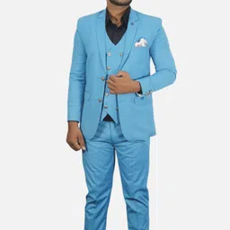 gargian master cut Men Single Breasted Solid Suit-picture-38