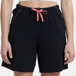 jockey Solid Women Black Basic Shorts-picture-27