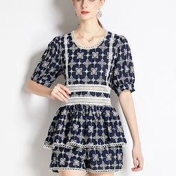 JC Collection Printed Top & Shorts Co-Ords Set-picture-17