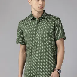 ColorPlus Floral Print Pure Cotton Casual Shirt-image-79