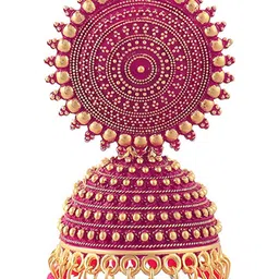 JMBW INTERNATIONAL Gold-Plated Big Round Jhumkas image 2