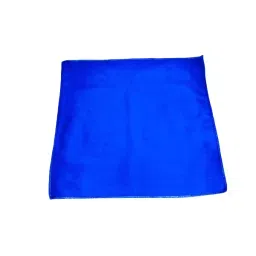Hqms 40x40 cm 330 GSM Blue Microfiber Cloth Pack of 3 Pcs image 1