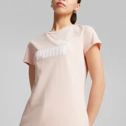 Puma Pink Cotton Logo Sports T-Shirt-image-48