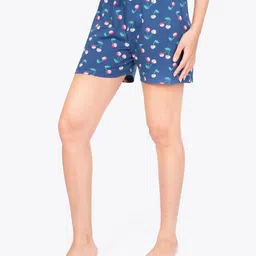 ariel Women Pack Of 2 Conversational Printed Cotton Lounge Shorts image 2
