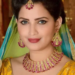 Anouk Gold-Plated Stone-Studded Jewellery Set image 1