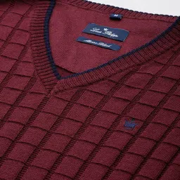 Louis Philippe Self-Checked Sweater Vest image 2