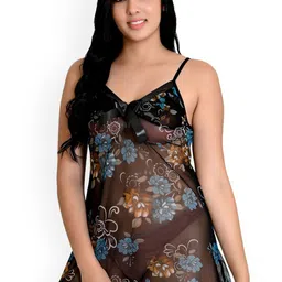chia fashions Net Printed Baby Doll image 3