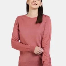 Zivame Pink Plain Sweater-image-49