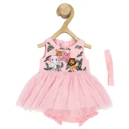 Allen Solly Junior Pink Printed 1 Frock-image-59