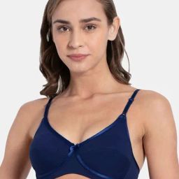 Jockey Dark Blue Cotton Non-Wired Medium Coverage Bralette-picture-38