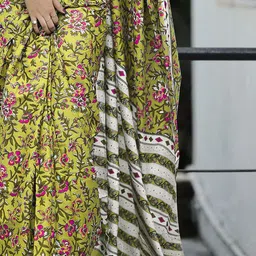 KALINI Floral Bagru Saree image 5