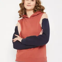 Cantabil Rust Color-Block Hoodie-picture-18