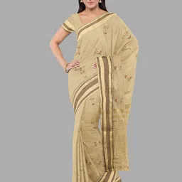 The Chennai Silks Floral Embroidered Chanderi Saree-picture-38