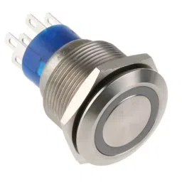 RS PRO Illuminated Push Button Switch Momentary 22.2 mm Cutout DPDT Green LED 250 V AC, 1759248-picture-24