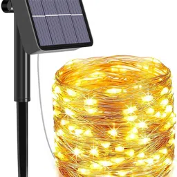 cbk Solar Fairy String Light 200 LEDs 20 Meter Inbuilt Rechargable Batery IP65 Waterproof 8 Mode Copper Wire for Indoor Outdoor Garden Yard Balcony Diwali Christmas Party & Home Decor Led Light image 1