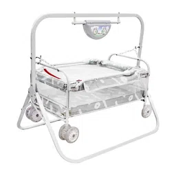 SWINGISH Kids Grey Printed Baby Cradles-picture-22
