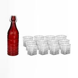SOMIL Red Glass Airtight Can Bottle-image-66