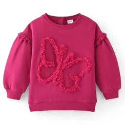 Babyoye Eco Conscious 100% Cotton Full Sleeves Sweat Shirts with Butterfly Applique-  Cherries-picture-36