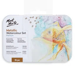 Mont Marte Metallic Watercolour Cake Set In Tin 21Pc-image-17