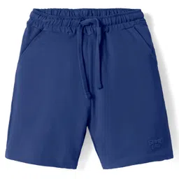 kookie kids india Kookie Kids 240GSM Terry Knit Shorts With HD Print & Drawcord - Navy Blue-picture-19