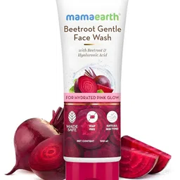 Mama Earth Beetroot Gentle Face Wash With Hyaluronic Acid For Hydrated Pink Glow|Gently Cleanses|Hydrates Skin|Soap - Free|Non-Irritant|Safe For Skin - 100 ml-image-29