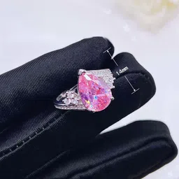 Jewels Galaxy Silver-Plated Cubic Zirconia Studded Finger Ring image 4