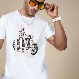 Roadster Typography Printed Pure Cotton Round Neck T-Shirt-picture-22