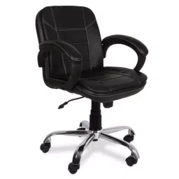 Ib basics Black Leatherette Baxtonn Low Back Office Executive Chair-picture-26