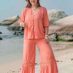 JC Mode Women Checked T-shirt with Trousers-picture-49