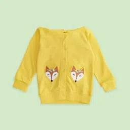 Pantaloons Baby Yellow Cotton Applique Full Sleeves Sweatshirt-image-37