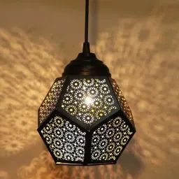 Homesake Black Metal Etched Do Decahedron Pendant Light-image-70