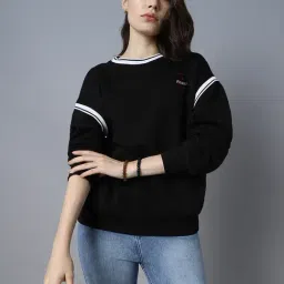 High Star Black Cotton Graphic Print Sweatshirt-image-90