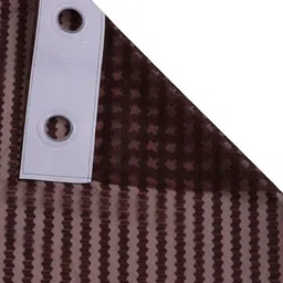 HOSTA HOMES Brown Set of 2 Striped Window Curtain image 5