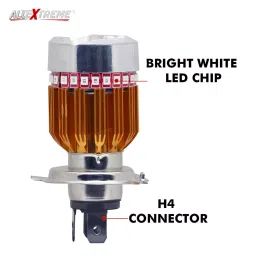 AllExtreme EX3MHF2 H4 LED Headlight with 3 Mode Angel Eyes Headlamp Conversion Kit Lamp Bulb for Car, Motorcycle & Bike (Red & Blue, 30W) image 3