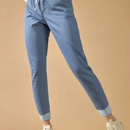 DOLCE CRUDO Women Relaxed Fit High-Rise Jeans-image-45