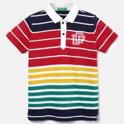 United Colors of Benetton Kids Multicolor Striped Polo T-Shirt-picture-23