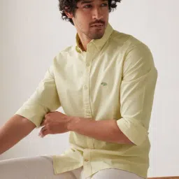 ANDAMEN Lime Yellow Regular Fit Shirt-picture-36