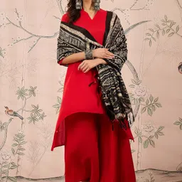 InWeave Women Regular Kurta with Palazzos & With Dupatta-image-65