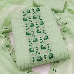 SAINOOR Embroidered Silk Georgette Unstitched Dress Material-picture-13