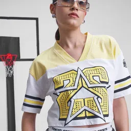 Street By Tokyo Talkies Graphic Printed V-Neck Cotton Boxy T-shirt-image-91