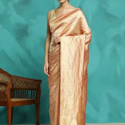 SHADOW & SAINING Ethnic Motifs Woven Design Zari Banarasi Saree-picture-26
