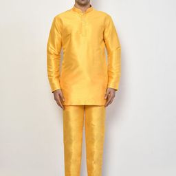 Arihant Rai Sinha Men Regular Pure Silk Kurta with Trousers-picture-25