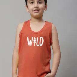 Friskers Kids Coral & White Cotton Printed Vest-image-52