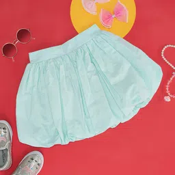 Pantaloons Junior Solid Skirt - Aqua Glass-image-86