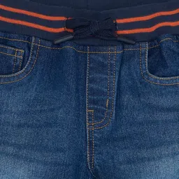 Pantaloons Junior Denim Mild Washed Shorts - Navy Blue image 3